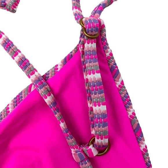 L*Space Women’s Brittany Bikini Top Multicolor Striped Size Large New - Picture 7 of 11